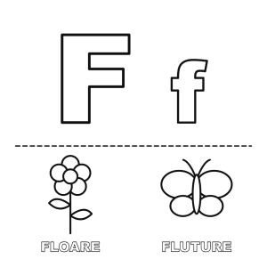 Litera F de la Floare și Fluture