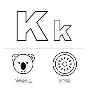 Litera K de la Koala și Kiwi