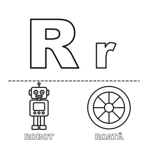 Litera R de la Robot și Roată