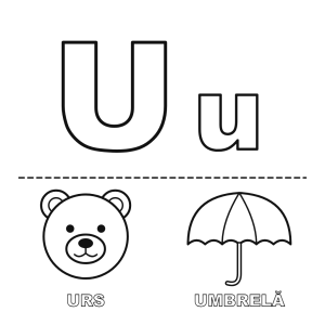 Litera U de la Urs și Umbrelă