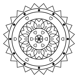 Mandala cu petale ascuțite