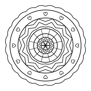 Mandala cu valuri și dantelă