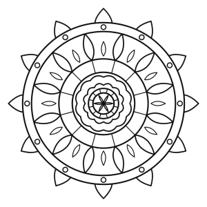 Mandala floare cu multe straturi