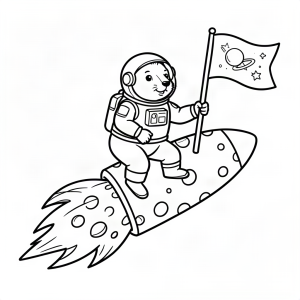 Marmotă astronaut pe o cometă de brânză