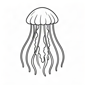 Meduză plutind grațios