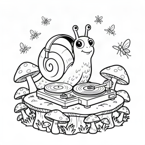 Melc DJ la o petrecere de ciuperci