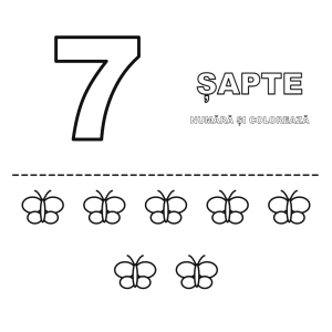 Numărul 7: numărăm și colorăm