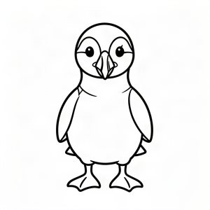 Papagal Puffin drăguț