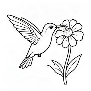 Pasărea Colibri bând nectar