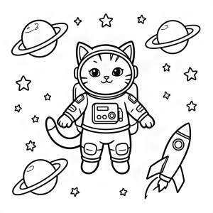 Pisicuță cosmonaut în spațiu