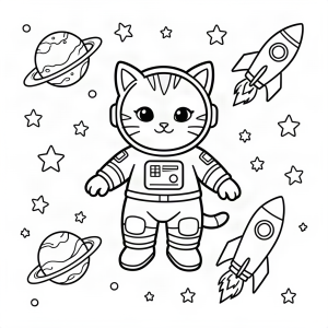 Pisicuță cosmonaut în spațiu
