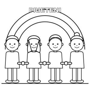 Prieteni ținându-se de mână