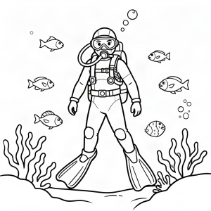 Scafandru explorând oceanul
