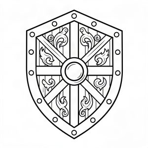 Scut medieval decorat