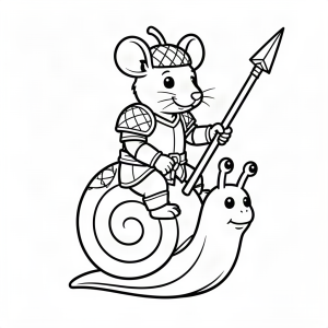 Șoricel cavaler călare pe melc