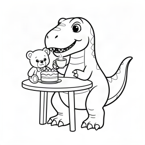 T-Rex la petrecerea de ceai