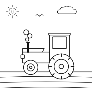 Tractor arând câmpul