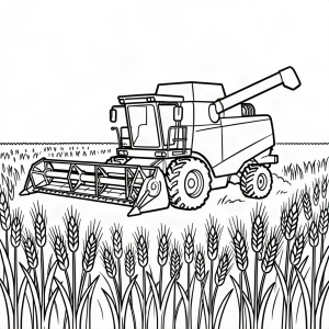 Tractor combină pe câmp