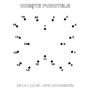 Unește punctele: Fluture