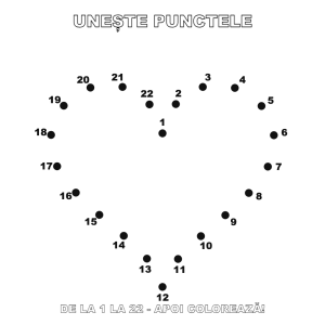 Unește punctele: Inimă