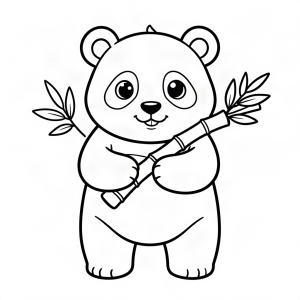 Urs Panda mâncând bambus