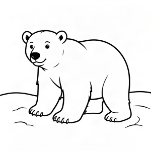 Urs polar jucându-se în zăpadă