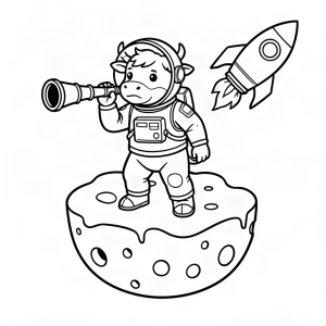 Văcuță astronaut pe luna de brânză