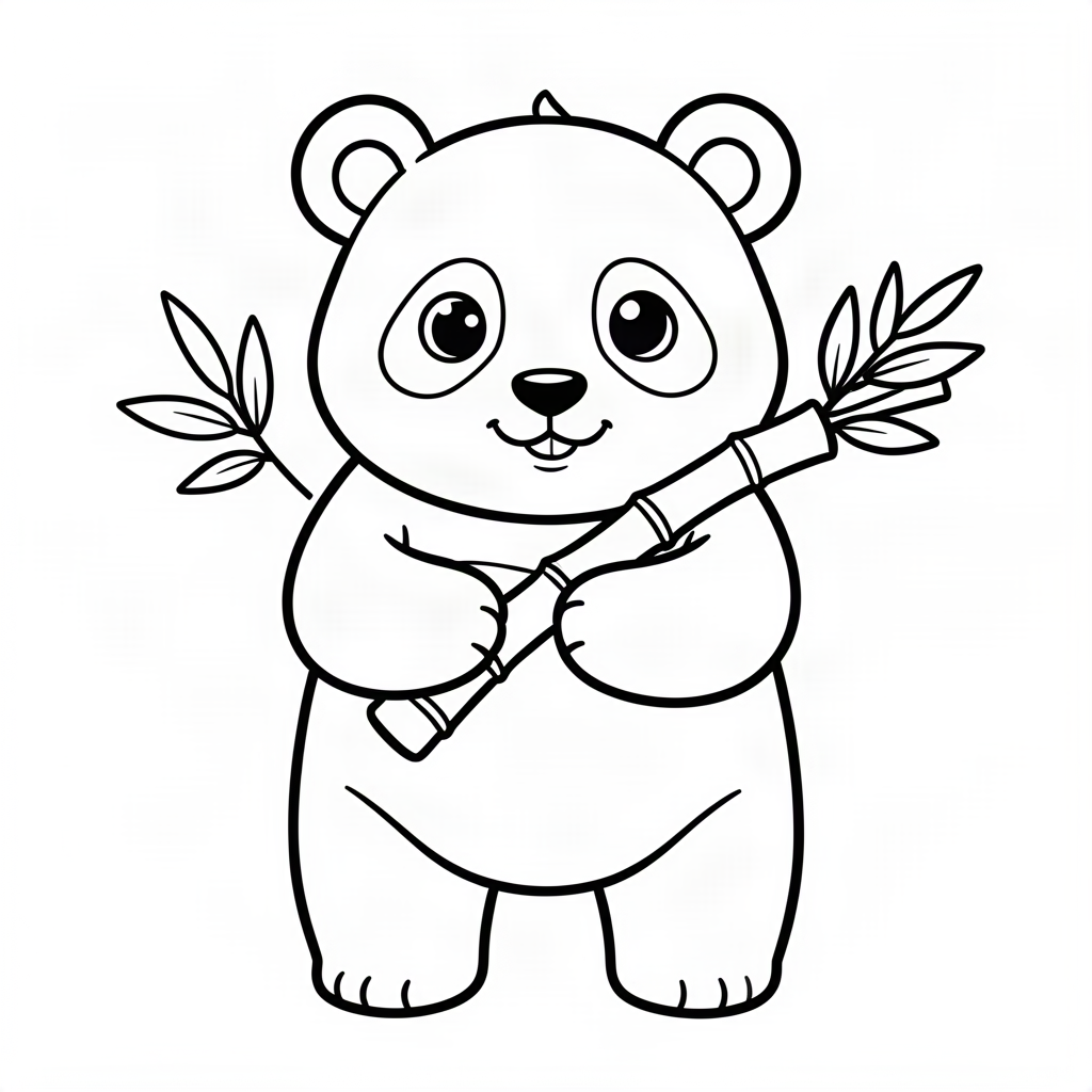 Urs Panda mâncând bambus
